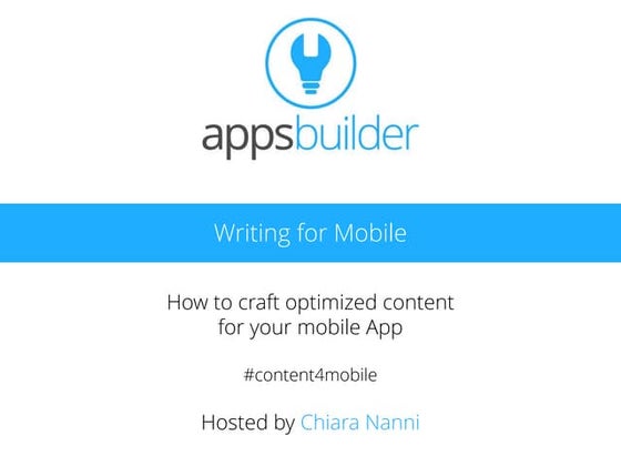How to write mobile optimized content for your app