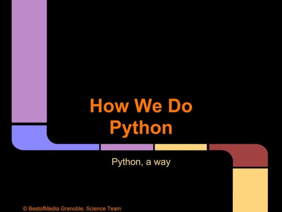 How we do python