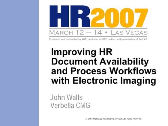 Improving HR Document Availability and Process Workflows with Electronic Imaging