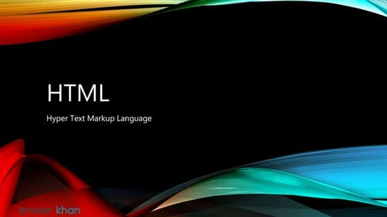 Introduction to HTML