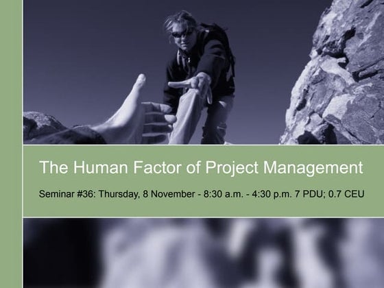 Human Factor in Project Management 