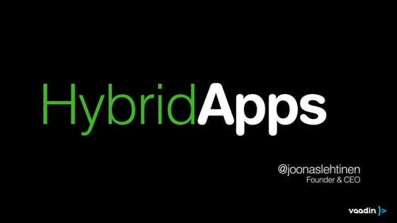 Hybrid applications