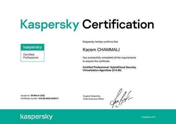 Certified Professional: HybridCloud Security. Virtualization-Agentless (014.50)