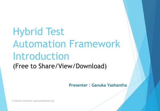 Hybrid Automation Framework Development introduction
