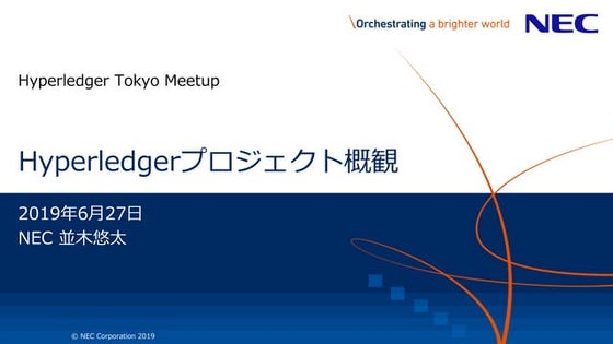 Hyperledgerプロジェクト概観