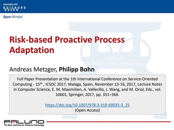 Risk-based Proactive Process Adaptation