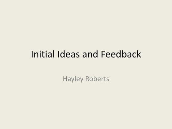 Idea Development