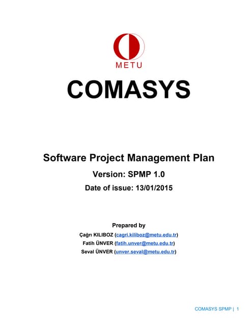 Software Project Management Plan