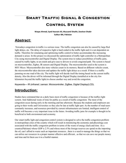 Smart Traffic Congestion Control System