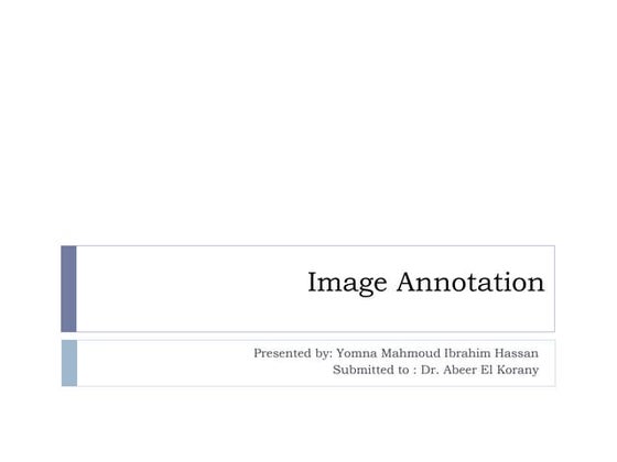 Image Annotation