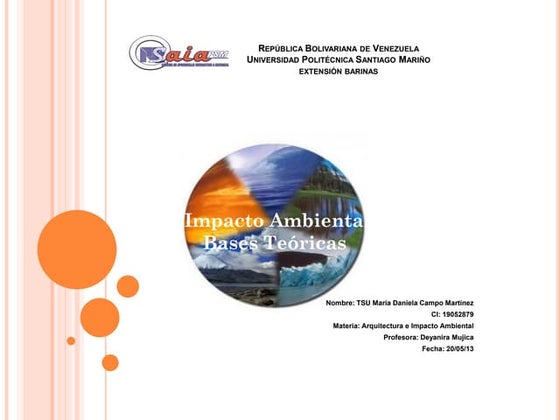 Impacto ambiental, bases teoricas