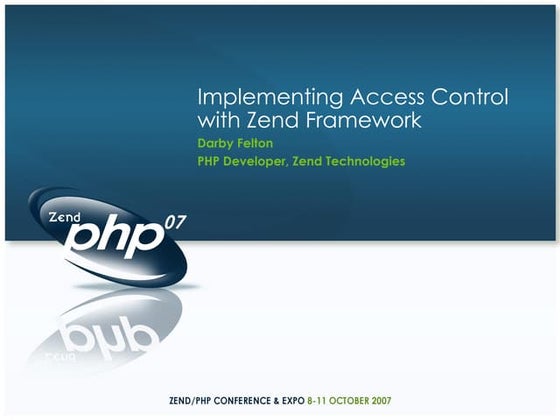 Implementing access control with zend framework