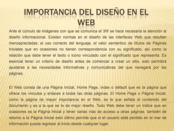 Importancia del diseno en la web