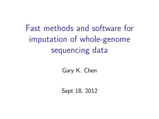 Haplotyping and genotype imputation using Graphics Processing Units