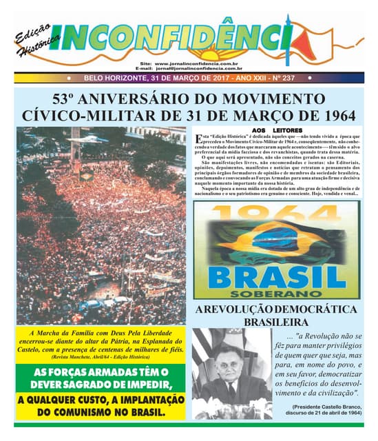 Inconfidência nº 237/Edição Histórica de 31 de março