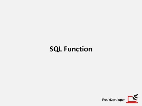 SQL Functions