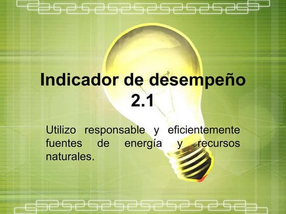Indicador de desempeño 2.1