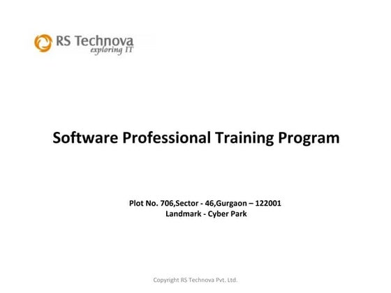 Industrial training presentation