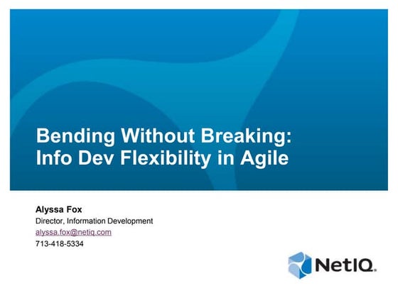 Info dev flexibility in agile