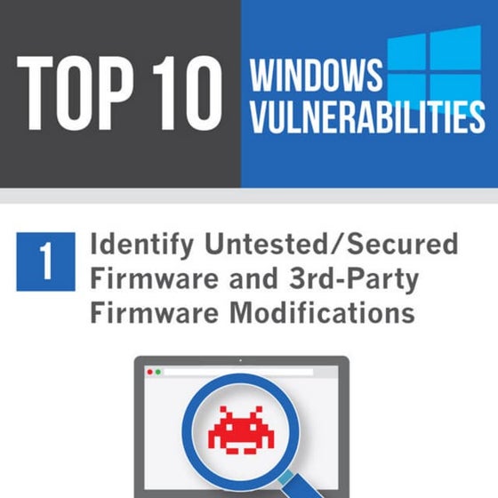 Top 10 Windows Vulnerabilities - Infographic