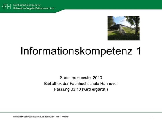 Informationskompetenz 1