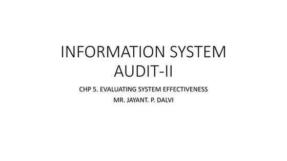 Information system audit 