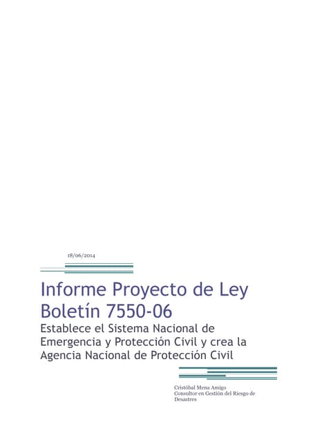 Informe proyecto de ley boletín 7550 c mena