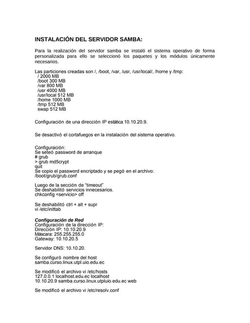 Informe samba