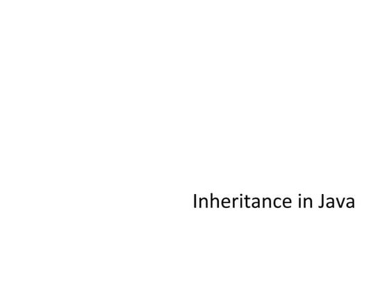 Inheritance in java