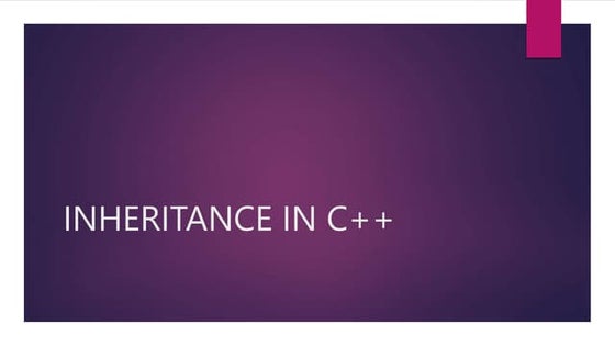 inheriTANCE IN OBJECT ORIENTED PROGRAM.pptx