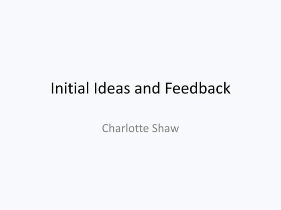 Initial ideas