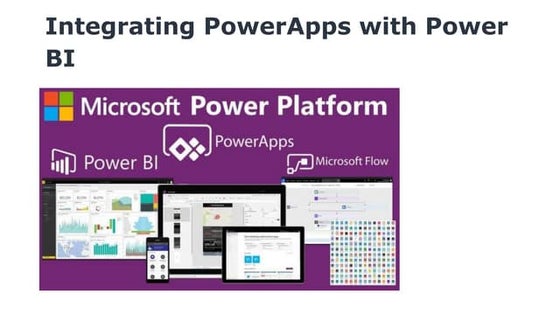 Integrating power apps with power bi