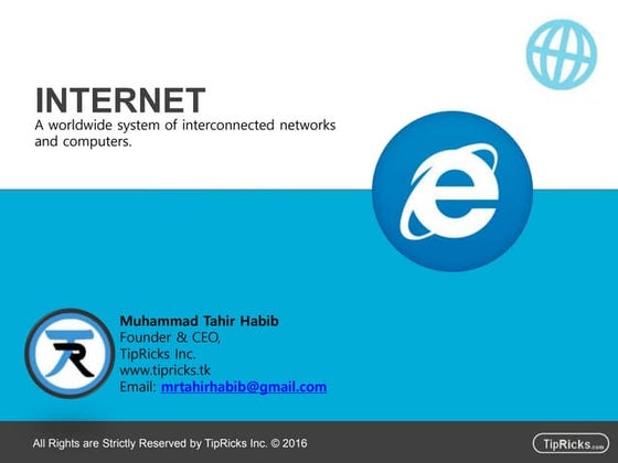 Internet Presentation - Muhammad Tahir Habib