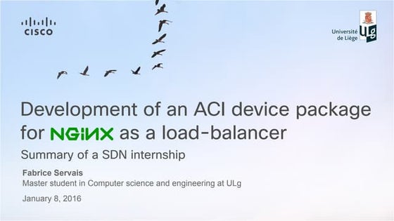 Development of a Cisco ACI device package for NGINX as a Load-Balancer