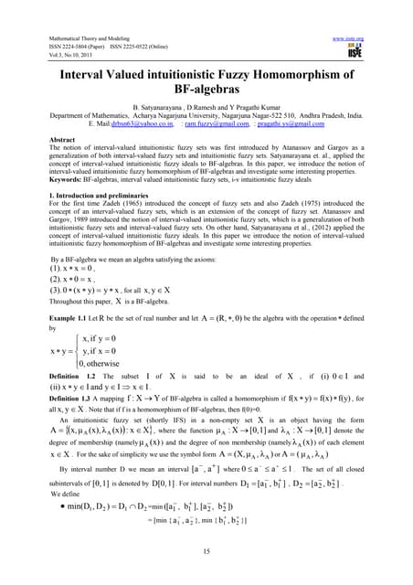 Interval valued intuitionistic fuzzy homomorphism of bf algebras