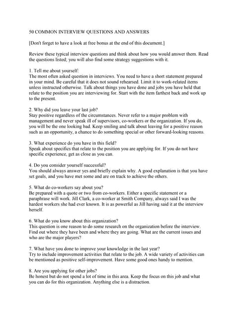 HR ASKING QUESTIONS AND ANSWERS 