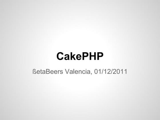 Intro a cakephp