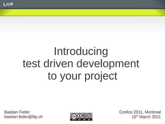 Introducing TDD to your project