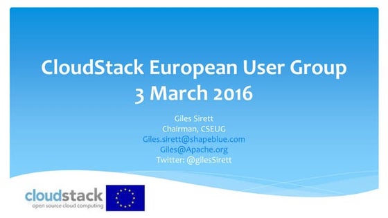 Introduction and CloudStack news