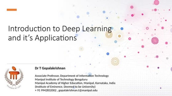 _Introduction, comparison, and application of deep learning - Dr. Gopalakrish...
