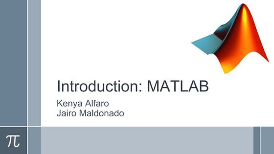 Matlab Workshop Presentation