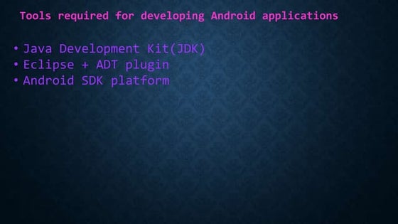 Introduction to android coding