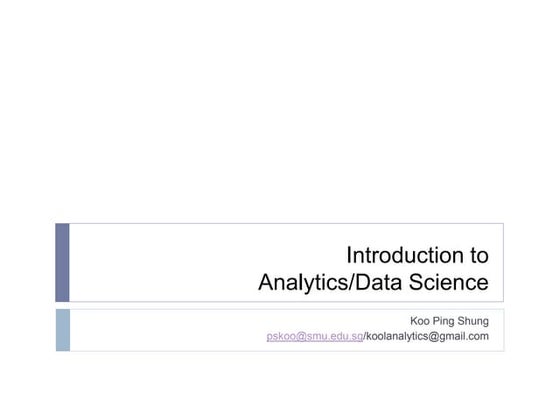 Introduction to data science