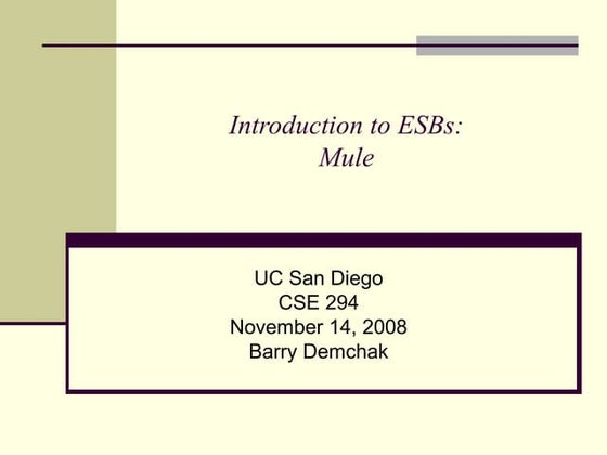 Introduction to es bs   mule