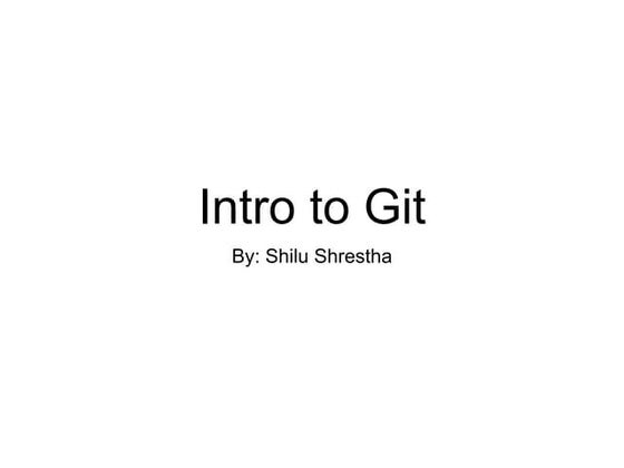 Introduction to git
