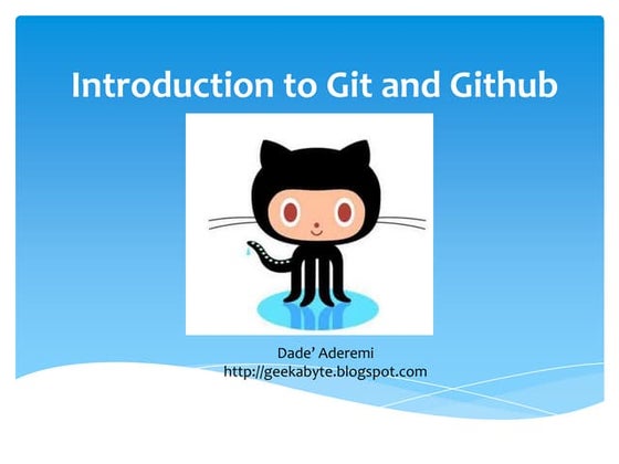 Introduction to git and github