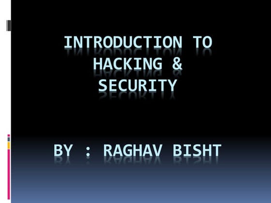 Introduction To Hacking