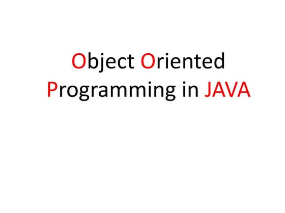 Java Introduction