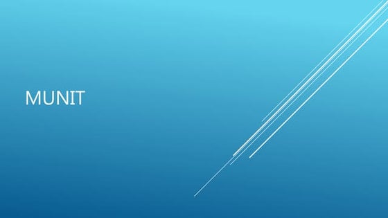 Introduction to munit