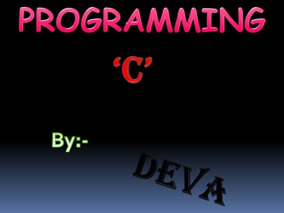 Introduction to problem solving in C